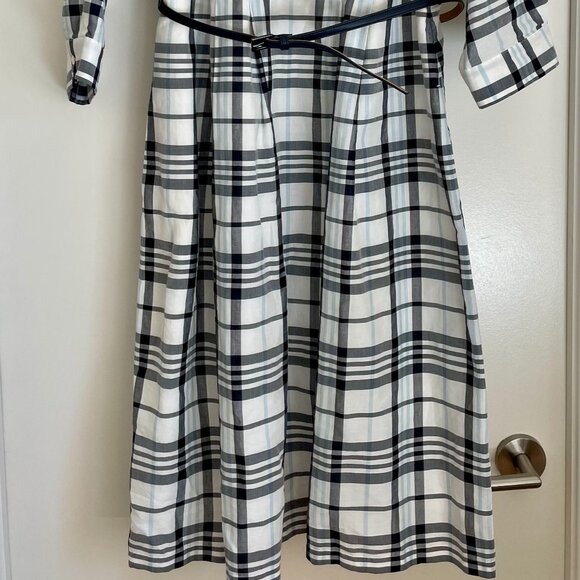 Max Mara Studio Plaid Shirt Dress with Belt – 3/4 Sleeve - Picture 3 of 3